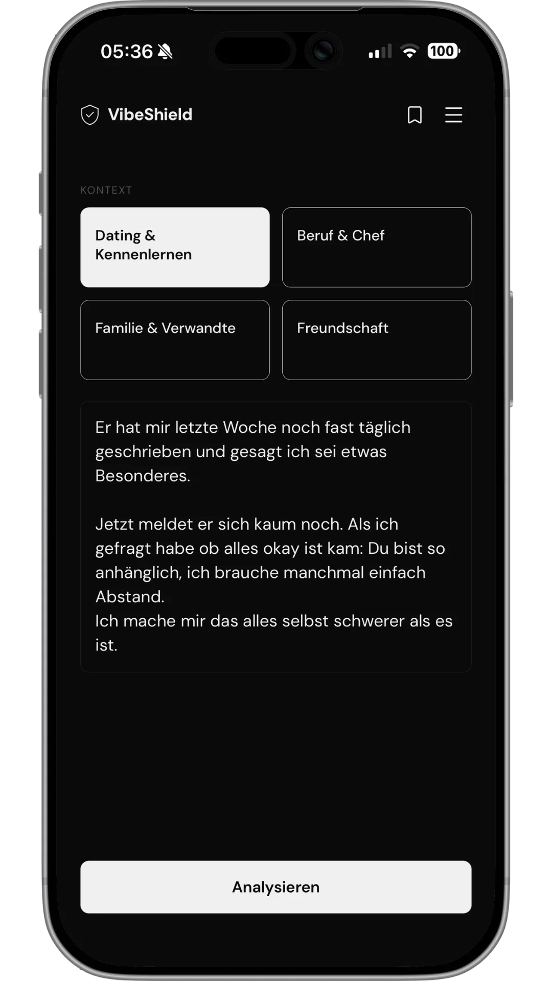 Kontext wählen